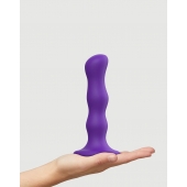 Фиолетовая насадка Strap-On-Me Dildo Geisha Balls size M - Strap-on-me - купить с доставкой в Новочеркасске
