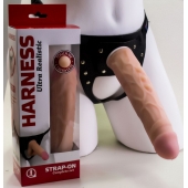Насадка-фаллос в комплекте с трусиками Harness - 21,6 см. - LOVETOY (А-Полимер) - купить с доставкой в Новочеркасске