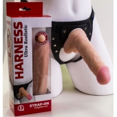 Страпон Harness из двух предметов: регулируемые трусики и насадка-фаллос - 17,5 см. - LOVETOY (А-Полимер) - купить с доставкой в Новочеркасске