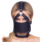 Черный намордник с кляпом-шаром Head Harness With A Gag - Orion - купить с доставкой в Новочеркасске