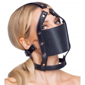 Черный намордник с кляпом-шаром Head Harness With A Gag - Orion - купить с доставкой в Новочеркасске