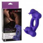 Фиолетовое эрекционное виброкольцо с двумя моторами Silicone Rechargeable Triple Orgasm Enhancer - California Exotic Novelties - в Новочеркасске купить с доставкой