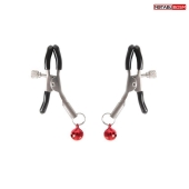 Серебристые зажимы на соски с шариками - Notabu - купить с доставкой в Новочеркасске