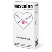 Ультрапрочные презервативы Masculan Ultra Safe Black - 10 шт. - Masculan - купить с доставкой в Новочеркасске