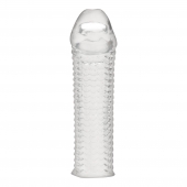 Текстурированная насадка на пенис Clear Textured Penis Enhancing Sleeve Extension - 16,5 см. - BlueLine - в Новочеркасске купить с доставкой