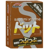 Презервативы Sagami Xtreme FEEL UP с точечной текстурой и линиями прилегания - 3 шт. - Sagami - купить с доставкой в Новочеркасске