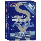 Розовые презервативы Sagami Xtreme FEEL FIT 3D - 3 шт. - Sagami - купить с доставкой в Новочеркасске