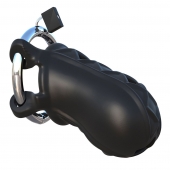 Черный замок верности Extreme Silicone Cock Blocker - Pipedream - купить с доставкой в Новочеркасске