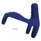 Синяя вибронасадка на пенис Vibrating Penis Sling - Baile - в Новочеркасске купить с доставкой