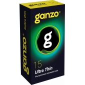 Прозрачные ультратонкие презервативы Ganzo Ultra thin - 15 шт. - Ganzo - купить с доставкой в Новочеркасске