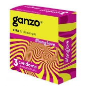 Презервативы с анестетиком для продления удовольствия Ganzo Long Love - 3 шт. - Ganzo - купить с доставкой в Новочеркасске