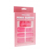 Набор из 7 розовых насадок на пенис ONE-A-DAY PENIS SLEEVES PINK - Seven Creations - в Новочеркасске купить с доставкой