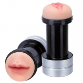 Двусторонний мастурбатор REALSTUFF 2 IN 1 HUMMER MOUTH   VAGINA - ротик и вагина - Dream Toys - в Новочеркасске купить с доставкой