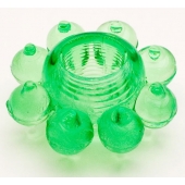 Зеленое эрекционное кольцо-цветок - Toyfa Basic - в Новочеркасске купить с доставкой