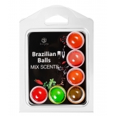 Набор из 6 шариков с ароматизированными массажными маслами Brazilian Balls - Secret Play - купить с доставкой в Новочеркасске