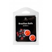 Набор из 2 шариков с массажным маслом Brazilian Balls с ароматом ягод - Secret Play - купить с доставкой в Новочеркасске