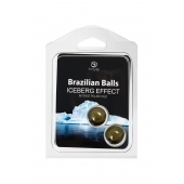 Набор из 2 шариков с массажным маслом Brazilian Balls с ледяным эффектом - Secret Play - купить с доставкой в Новочеркасске