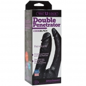 Черная насадка-фаллоимитатор для двойной стимуляции Double Penetrator - 16 см. - Doc Johnson - купить с доставкой в Новочеркасске