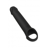 Черная насадка-удлинитель с вибрацией Vibrating Extender With Remote - Dream Toys - в Новочеркасске купить с доставкой