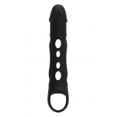 Черная насадка-удлинитель Vibrating Extender With Remote с вибрацией - Dream Toys - в Новочеркасске купить с доставкой