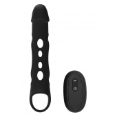 Черная насадка-удлинитель Vibrating Extender With Remote с вибрацией - Dream Toys - в Новочеркасске купить с доставкой