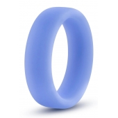 Голубое люминесцентное кольцо Silicone Glo Cock Ring - Blush Novelties - в Новочеркасске купить с доставкой