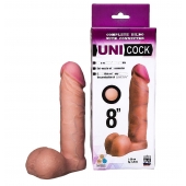 Фаллическая насадка для страпона UNICOCK 8  - 20 см. - LOVETOY (А-Полимер) - купить с доставкой в Новочеркасске