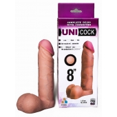 Фаллическая насадка для страпона UNICOCK 8  - 20 см. - LOVETOY (А-Полимер) - купить с доставкой в Новочеркасске