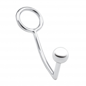 Кольцо на пенис с анальным стимулятором Stainless Steel Anal Hook   Cock Ring - BlueLine - в Новочеркасске купить с доставкой