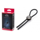 Тёмно-серое эрекционное кольцо с зажимом Again and Again Adjustable Cock Ring - Fifty Shades of Grey - в Новочеркасске купить с доставкой