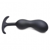 Черный массажер простаты с утяжелителями Premium Silicone Weighted Prostate Plug Large - 18,8 см. - XR Brands - в Новочеркасске купить с доставкой