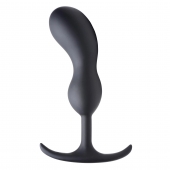 Черный массажер простаты с утяжелителями Premium Silicone Weighted Prostate Plug Large - 18,8 см. - XR Brands - в Новочеркасске купить с доставкой
