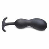 Черный массажер простаты с утяжелителями Premium Silicone Weighted Prostate Plug XL - 20,8 см. - XR Brands - в Новочеркасске купить с доставкой