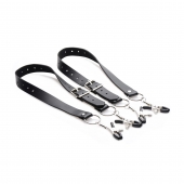 Ремни с зажимами для половых губ Spread Labia Spreader Straps with Clamps - XR Brands - купить с доставкой в Новочеркасске