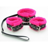 Набор с розовым мехом BDSM Light - БДСМ Арсенал - купить с доставкой в Новочеркасске