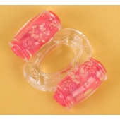 Прозрачное виброкольцо с двумя вибропульками - Toyfa Basic - в Новочеркасске купить с доставкой