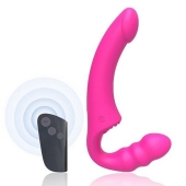 Розовый безремневой страпон Straples Strap-On Dildo - Erokay - купить с доставкой в Новочеркасске