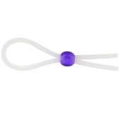 Прозрачное лассо с фиолетовой бусиной SILICONE COCK RING WITH BEAD LAVENDER - NMC - в Новочеркасске купить с доставкой