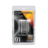 Прозрачная насадка с шипами STAY HARD COCK SLEEVE 01 CLEAR - Blush Novelties - в Новочеркасске купить с доставкой