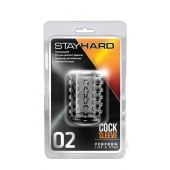 Прозрачная насадка на пенис с шишечками STAY HARD COCK SLEEVE 02 CLEAR - Blush Novelties - в Новочеркасске купить с доставкой