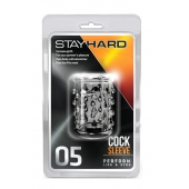 Прозрачная насадка с капельками STAY HARD COCK SLEEVE 05 CLEAR - Blush Novelties - в Новочеркасске купить с доставкой