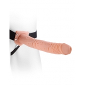 Фаллопротез телесного цвета Hollow Strap-On - 29 см. - Pipedream - купить с доставкой в Новочеркасске