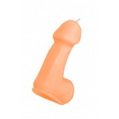 Оранжевая свеча в форме пениса - 47 гр. - Pecado - купить с доставкой в Новочеркасске