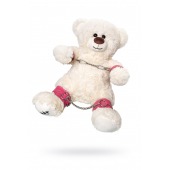 Бондажный набор: белый мишка с розовыми оковами и наручниками - Pecado - купить с доставкой в Новочеркасске