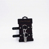 Черно-красные кожаные оковы - Crazy Handmade - купить с доставкой в Новочеркасске