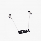 Зажимы на соски с кожаной подвеской BDSM - Crazy Handmade - купить с доставкой в Новочеркасске