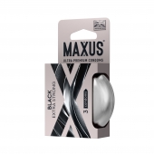 Черные утолщенные презервативы MAXUS Extra Strong с железным кейсом - 3 шт. - Maxus - купить с доставкой в Новочеркасске