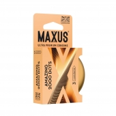 Точечные презервативы MAXUS 2000 Amazing Dots с железным кейсом - 3 шт. - Maxus - купить с доставкой в Новочеркасске