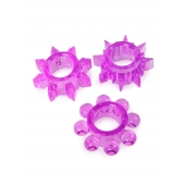 Набор из 3 лиловых эрекционных колец различной формы - Erowoman-Eroman - в Новочеркасске купить с доставкой