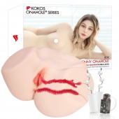Мастурбатор-полуторс с двойным слоем материала и вибрацией Jenny Onahole Real Vagina - KOKOS - в Новочеркасске купить с доставкой
